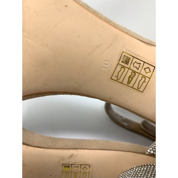 Jeffrey Campbell Laura Ankle Strap Sandal Womens Size 10 Rhinestone Heels - Picture 8 of 8